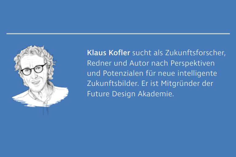 Skizze von Klaus Kofler mit Zitat